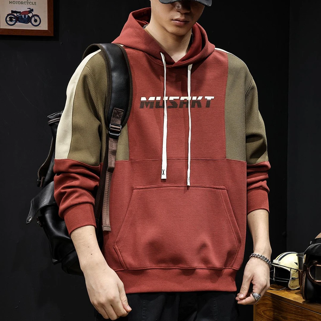 插袋连帽卫衣男外套秋冬款潮牌男士长袖爆款美式重磅潮流复古宽松