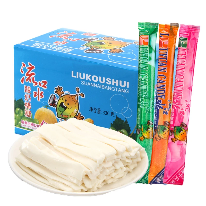 【到手约100条】流口水酸奶棒糖果混合口味儿童少女小零食