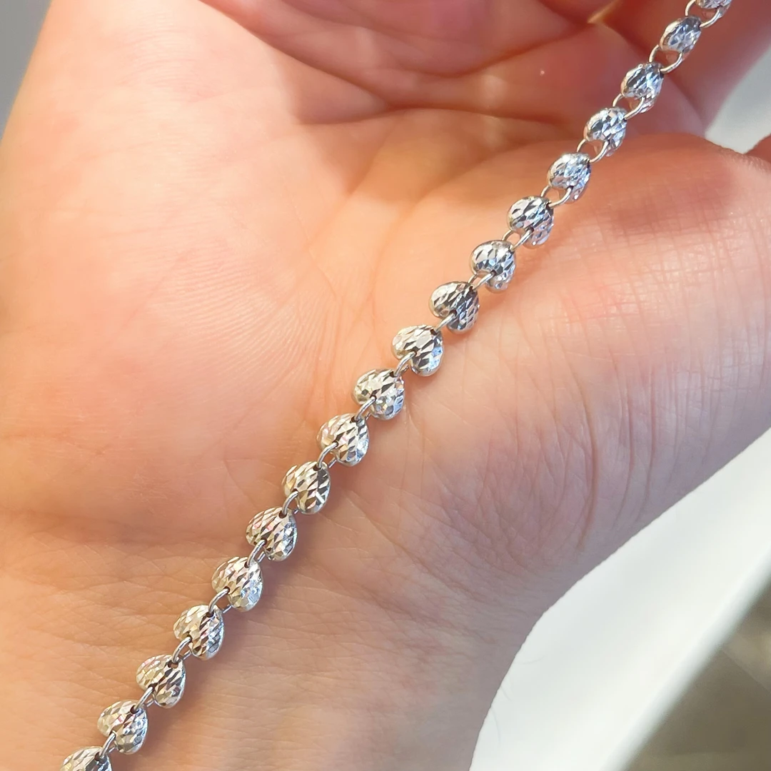 一诺一生PT950精品白金铂金女士车花爱心手链约8克