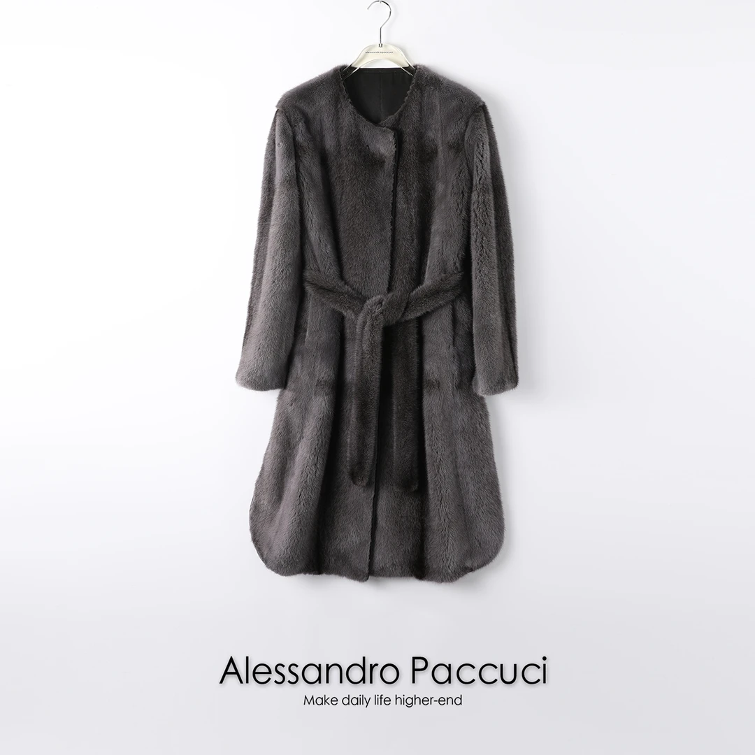 Alessandro PaccuciAP洛哥20239华贵哥哈十字貂  时尚皮草