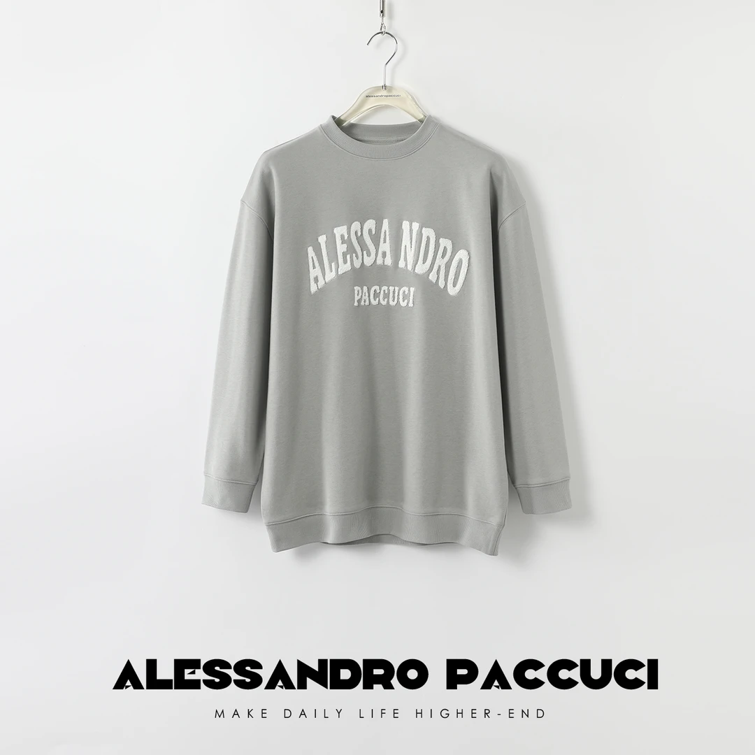 AP洛哥25928X 柔软舒适长绒棉 挺阔有型日常休闲百搭字母卫衣