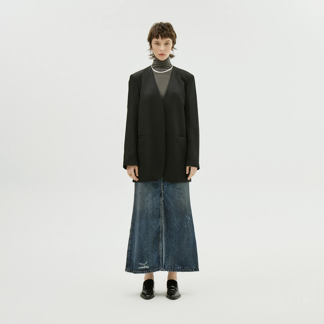 AP洛哥21443X奢级1oo醋酸 极简百搭西装女装