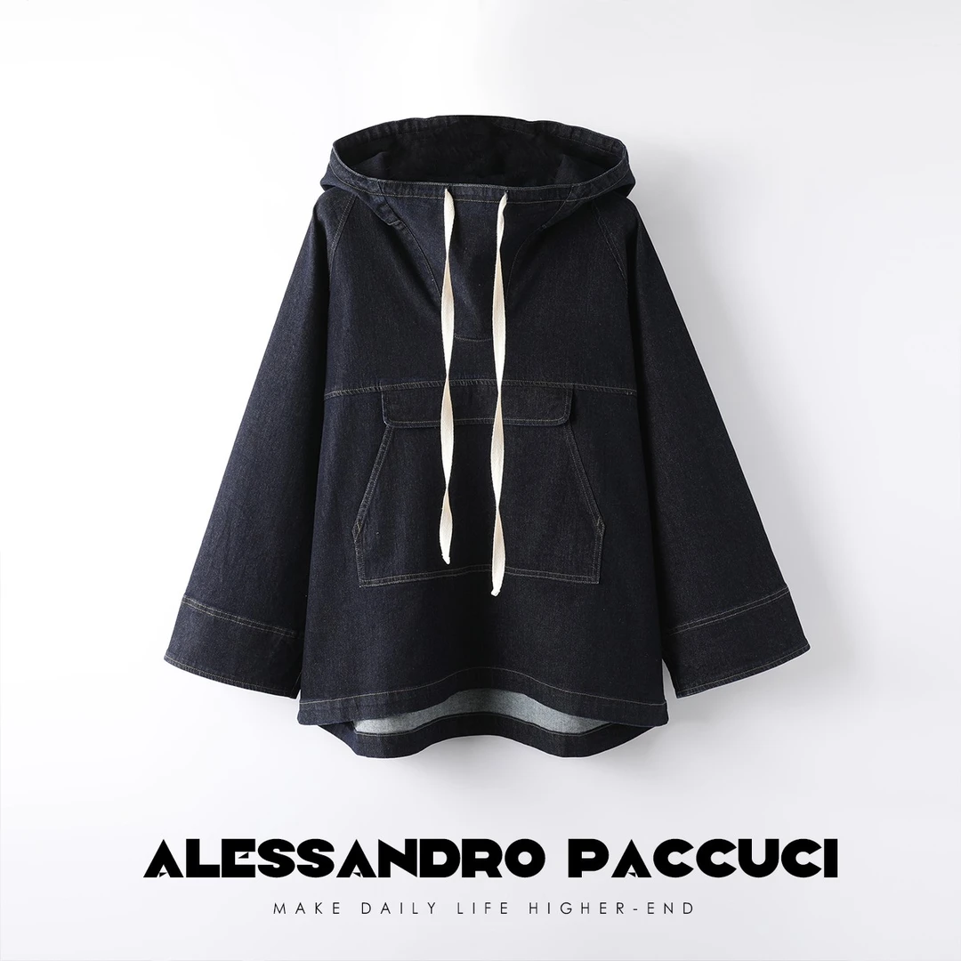 【孤品不退换】洛哥20900X水棉牛仔连帽上衣