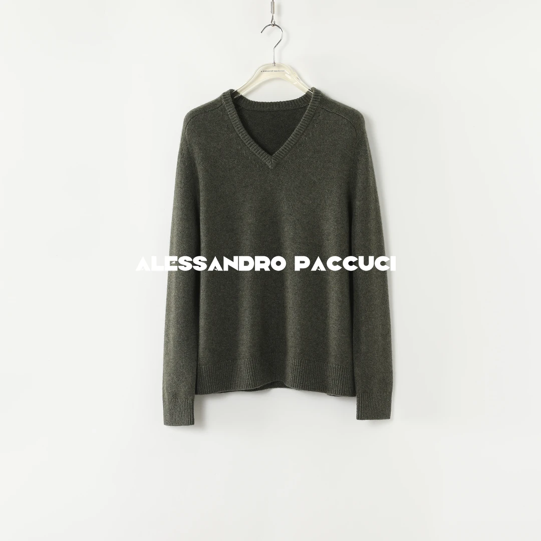 AP洛哥51003ST【初静/羊毛 牦牛绒版】V领插肩袖套头衫
