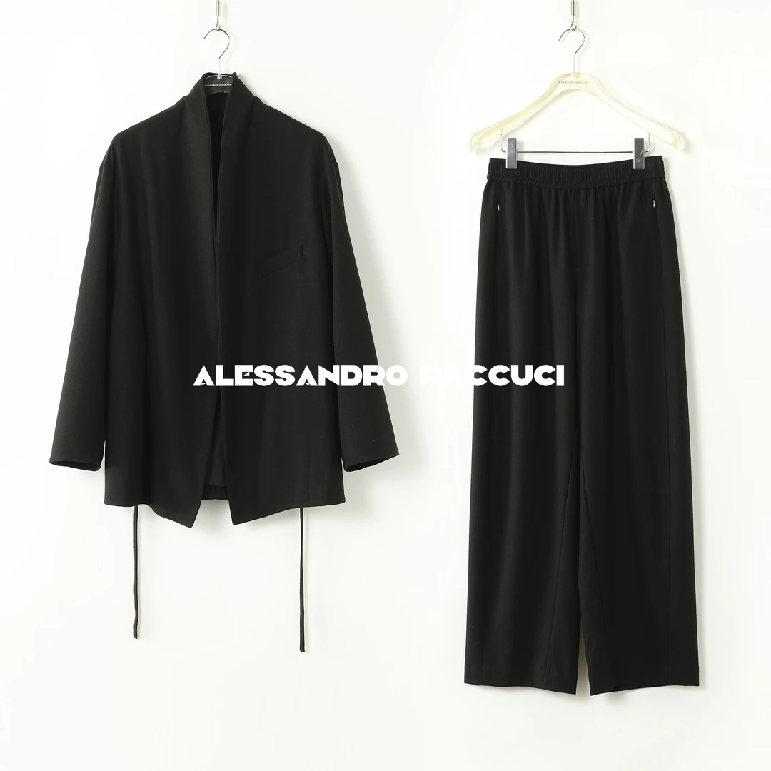 AP洛哥43146WZ/43179KC【墨序】黑色100绵羊毛简约西装/休闲长裤