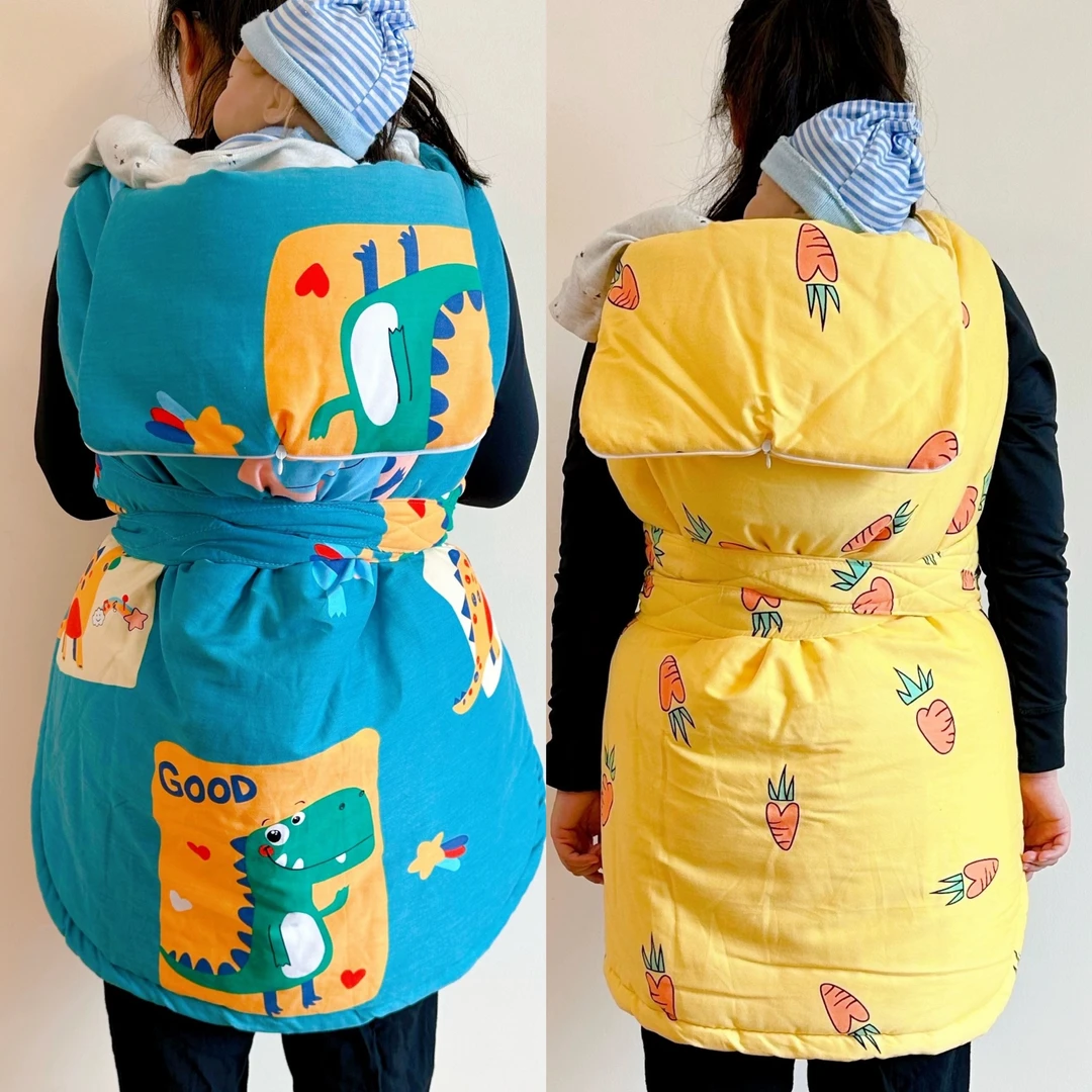 婴儿童宝宝传统前抱后背式背背扇四川云南背带老式秋冬加厚加绒款