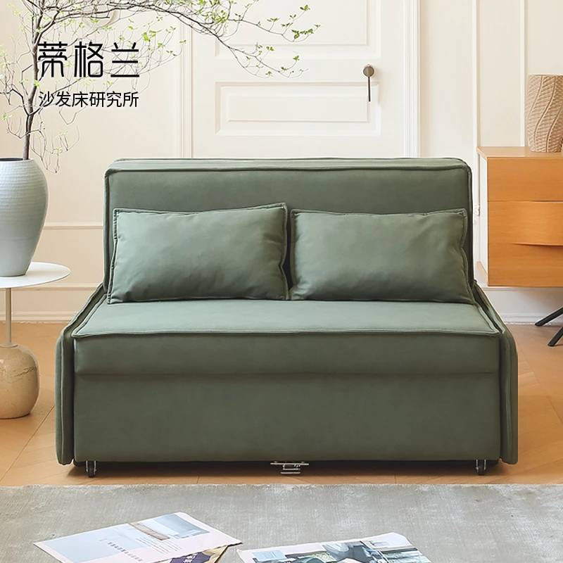 折叠伸缩储物沙发床小户型书房阳台坐卧两用多功能科技绒ins沙发