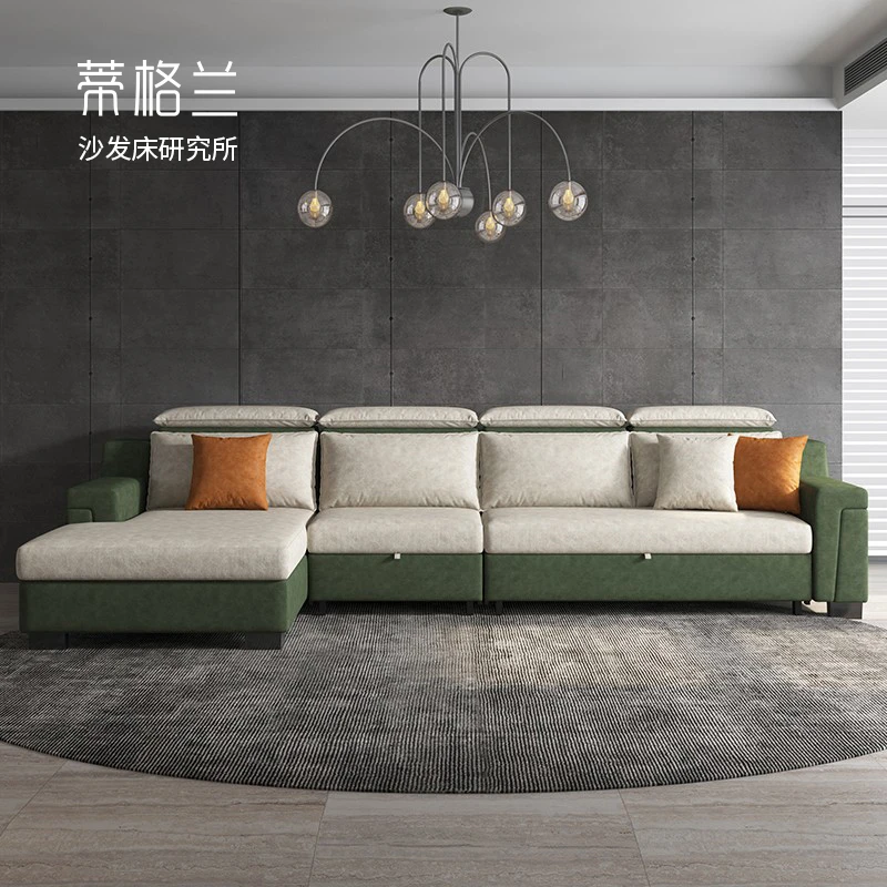 简约现代科技布艺沙发床小户型双三人客厅可躺可睡多功能两用家具