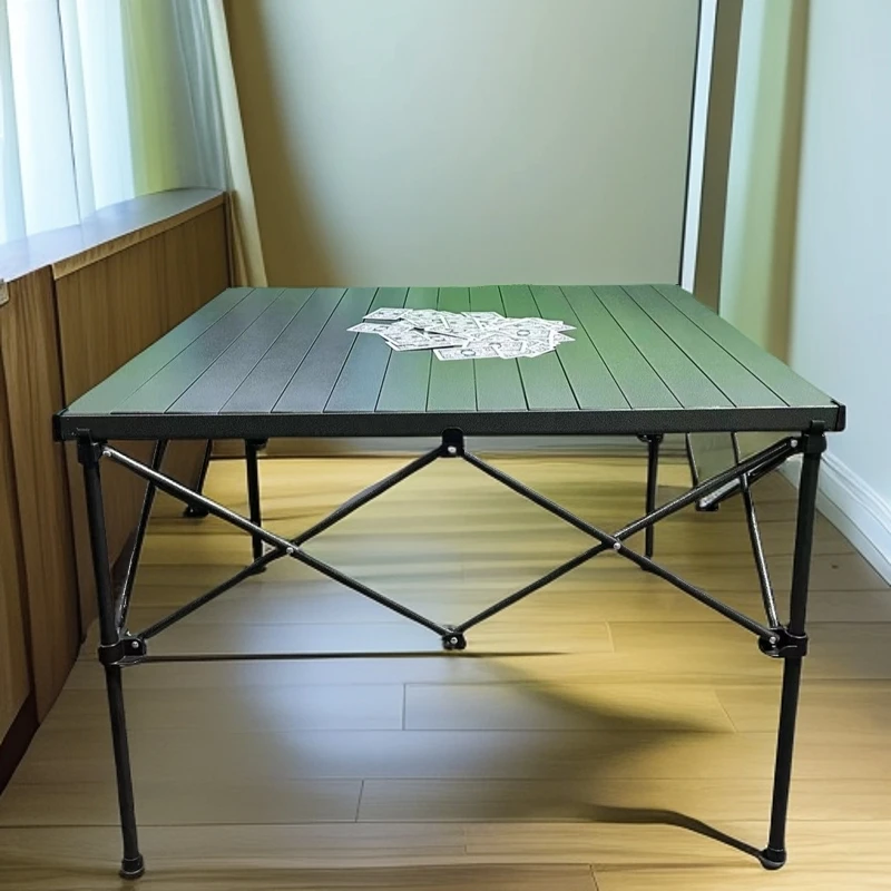 【升级款】铝合金折叠桌掼蛋桌便携户外围炉煮茶方桌餐桌牌桌麻将桌