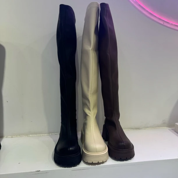 5598厚底秋冬长筒过膝时装弹力瘦瘦靴