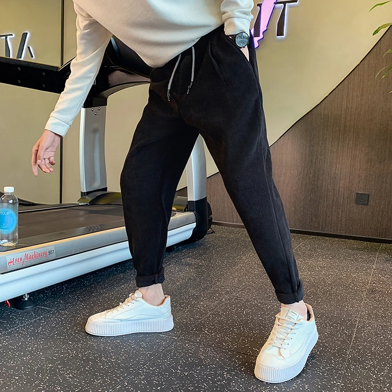 13132秋冬新品 （加绒加厚） 博奥绒宽松小脚裤简约百搭哈伦卫裤