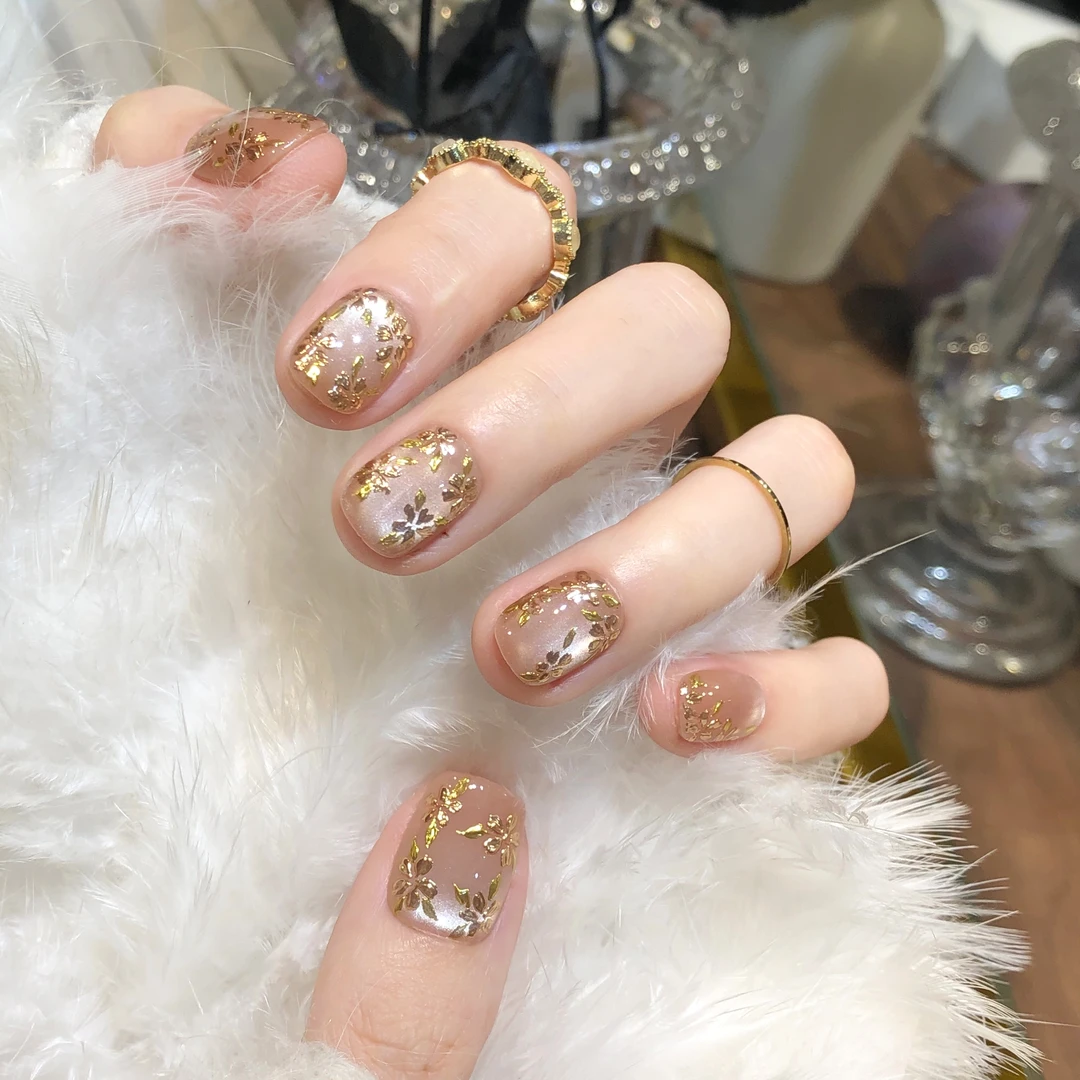 喵公子【云锦】【设计师款】纯手工穿戴甲可拆卸美甲光疗甲