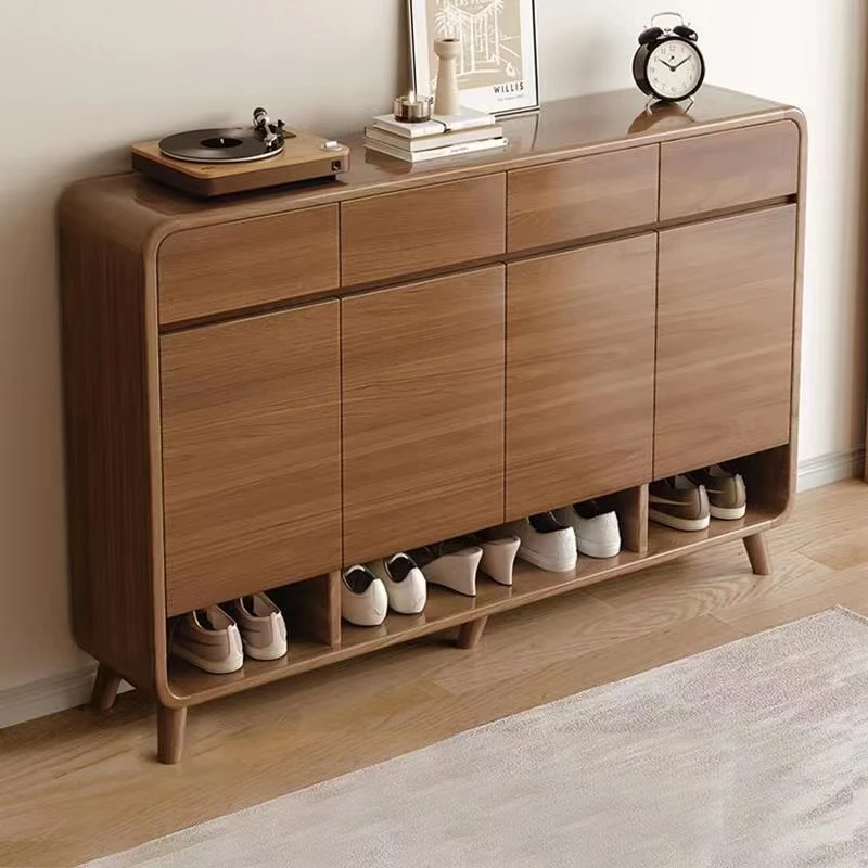 进门鞋柜大容量鞋柜门口家用入户门玄关柜一体收纳储物新款鞋架