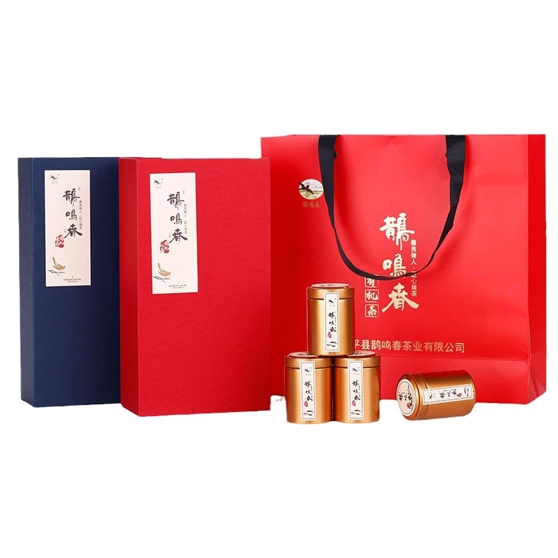 鹊鸣春【小罐装】茶叶有机红茶绿茶组合160g精致礼盒送礼商务名茶