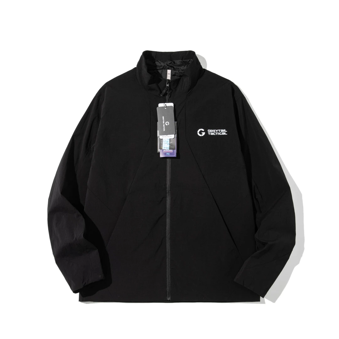灰尾战术greytail户外露营防风防水薄款黑色夹克春秋休闲立领中性