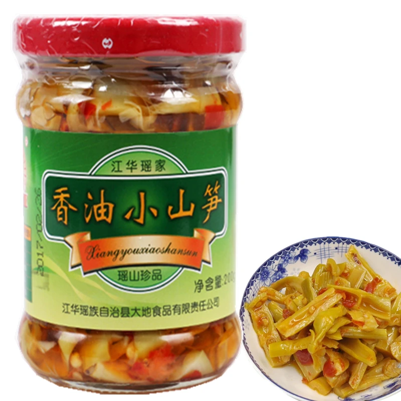 瑶家小竹笋脆笋香油小山笋香辣剁椒笋丁开胃永州酱菜江华土特产