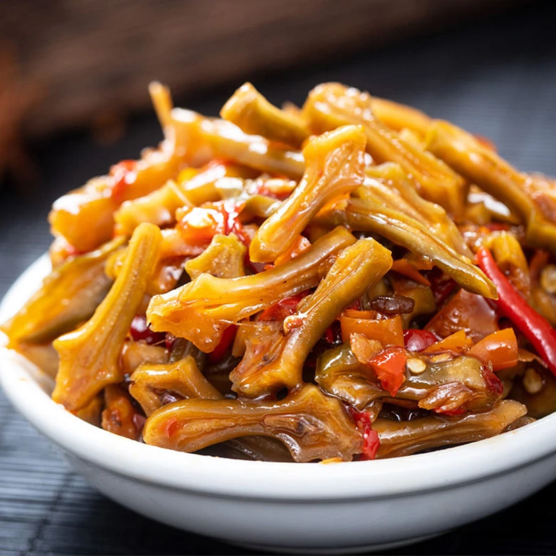 湖南江华特产刀豆剁辣椒农家香辣咸菜永州手工腌制脆酸香辣刀豆