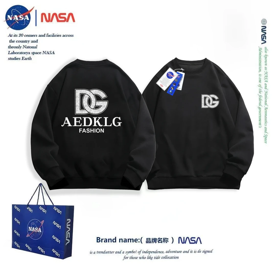 港风秋冬新款男女情侣同款时尚休闲百搭运动圆领卫衣-DG字母潮流