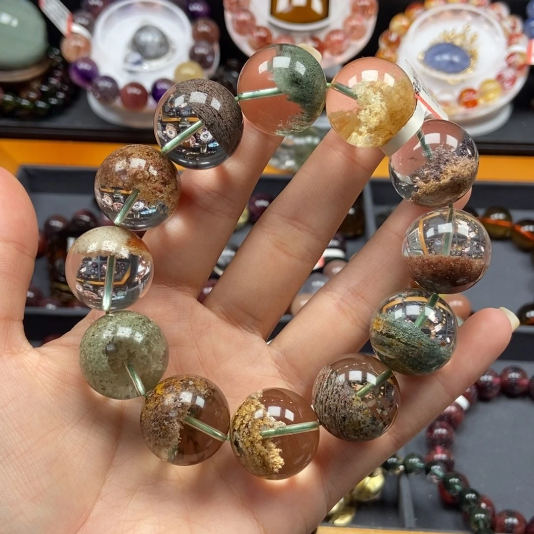 水晶四季幽灵手串未镶嵌20mm