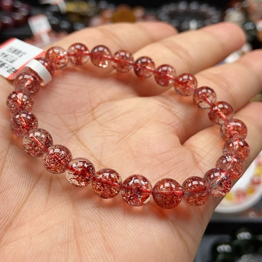 【闪购商品】水晶金草莓手链7.6毫米未镶嵌