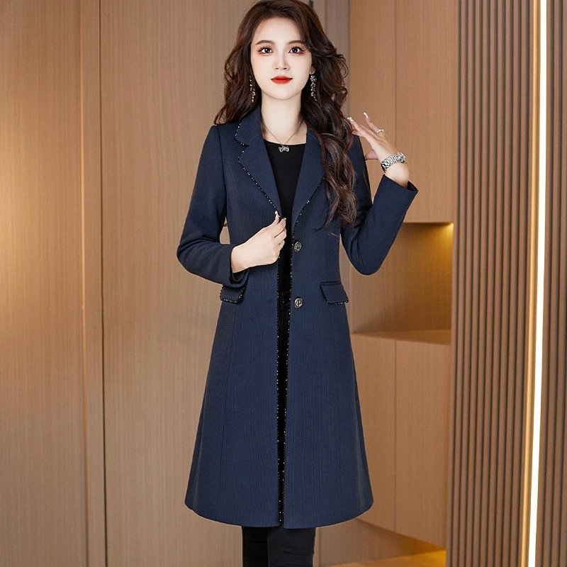 小个子长款风衣外套女春秋2024年新款爆款中长款高端今年流行大衣