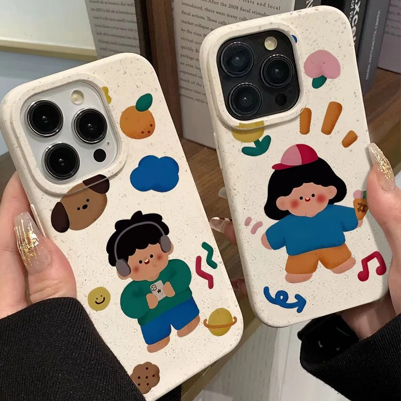 新款苹果iphone15软壳OPPO荣耀华为小米vivo奶油手机壳个性创意女