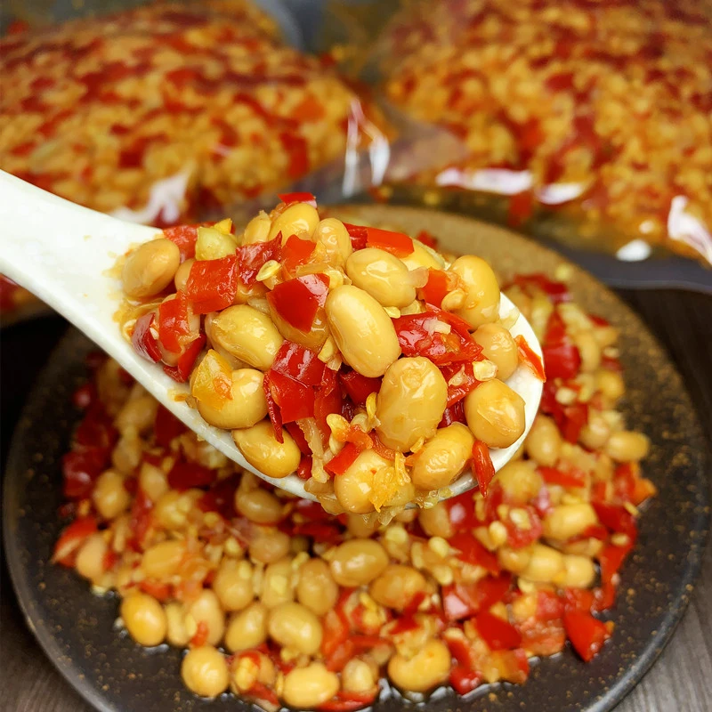 江西农家特色手工香辣黄豆酱辣椒酱拌粉面拌饭辣椒酱下饭菜传统