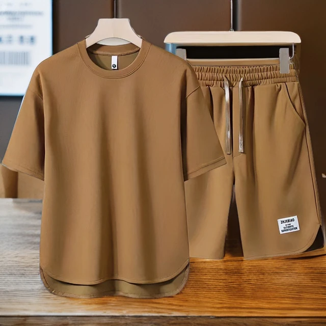 啄木鸟高档休闲运动套装男韩版薄款网红透气简约潮流帅气男士时尚