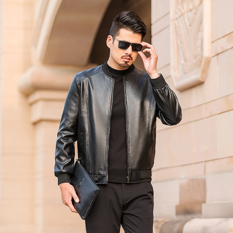 《粉丝专享》海宁皮衣外套新款男士潮款薄款