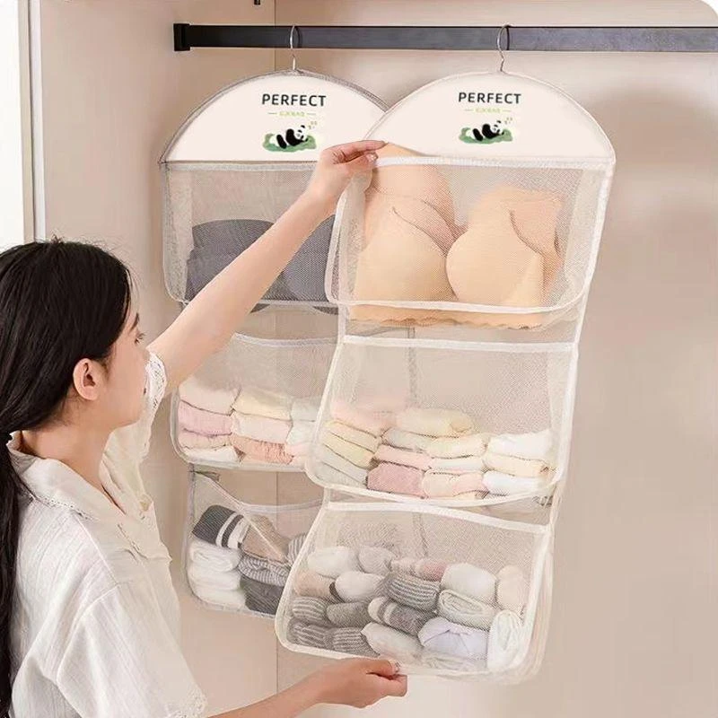 袜子收纳神器宿舍衣柜内衣内裤挂袋悬挂式网兜门后收纳整理置物袋