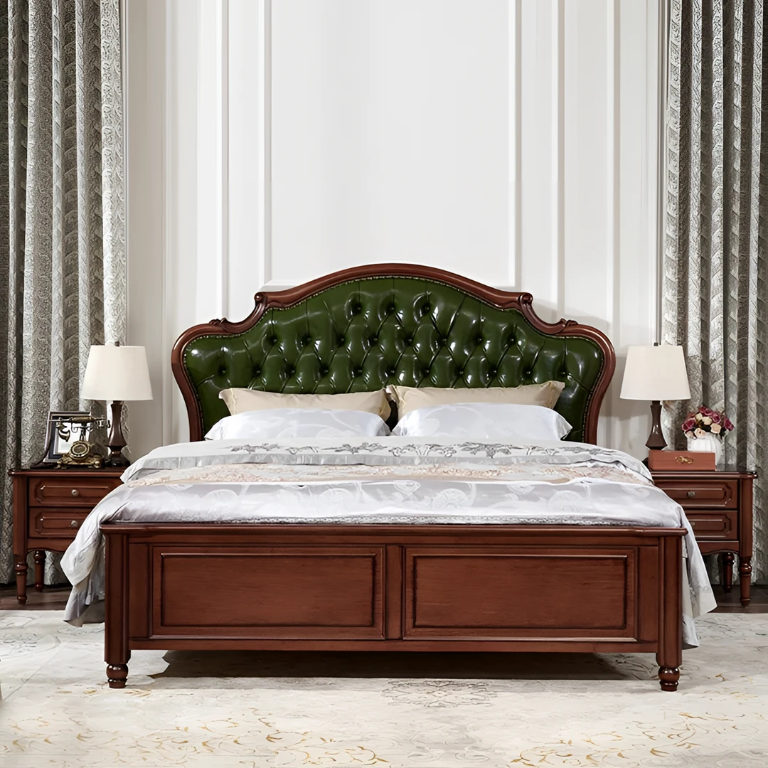 8892#【宠粉福利】家用品质奢华主卧室公主床储物雕花高箱美式大床