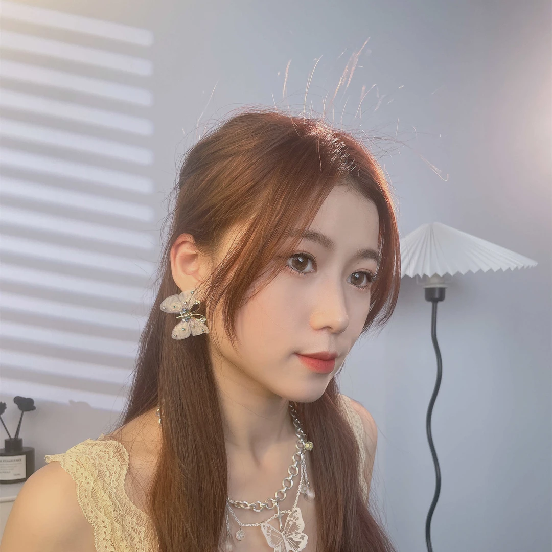B202【小饰】韩版蝴蝶结鸭嘴夹耳环复古淑女气质甜美时尚仙气手工