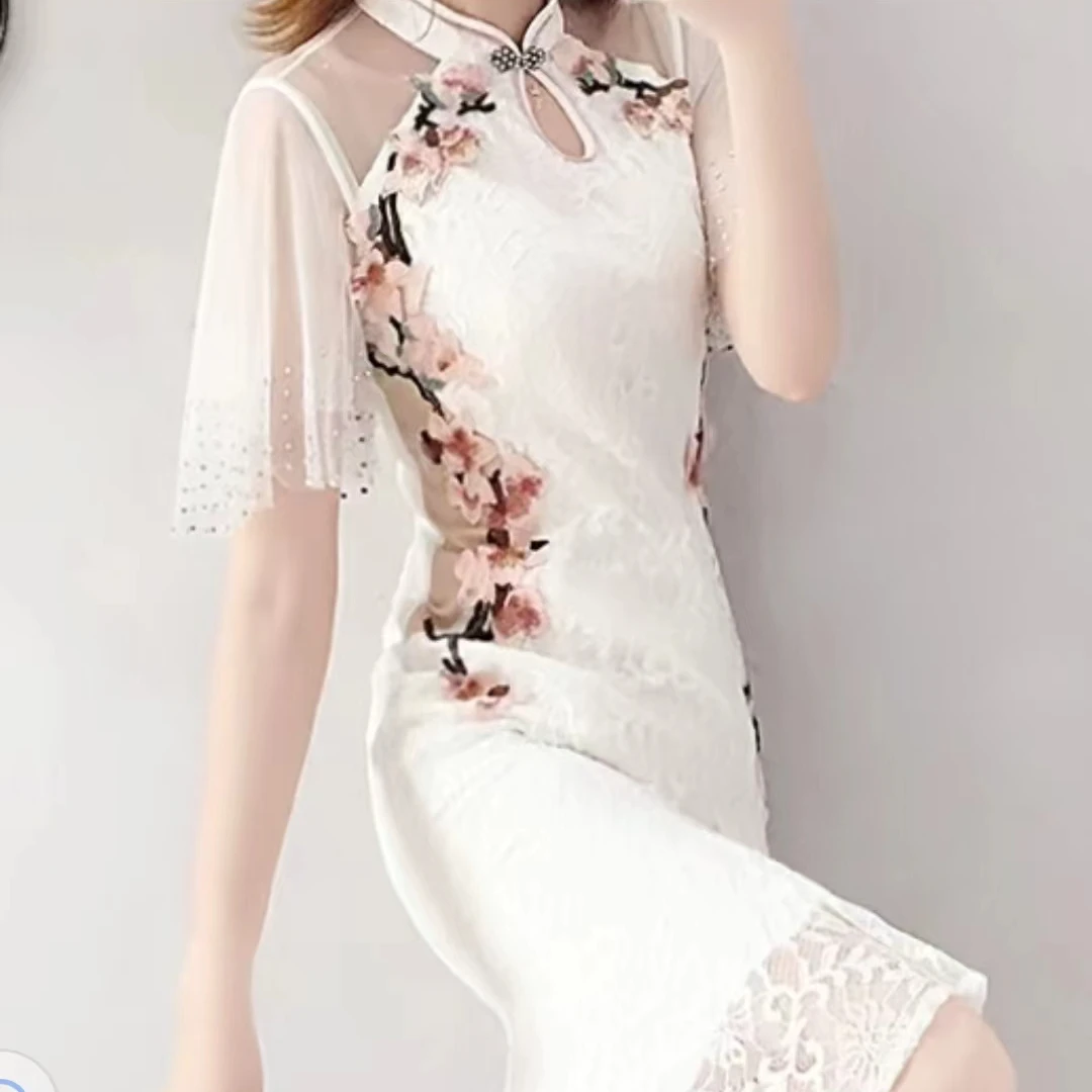 女装连衣裙气质 洋气 碎花 显瘦 时尚  修身中长款