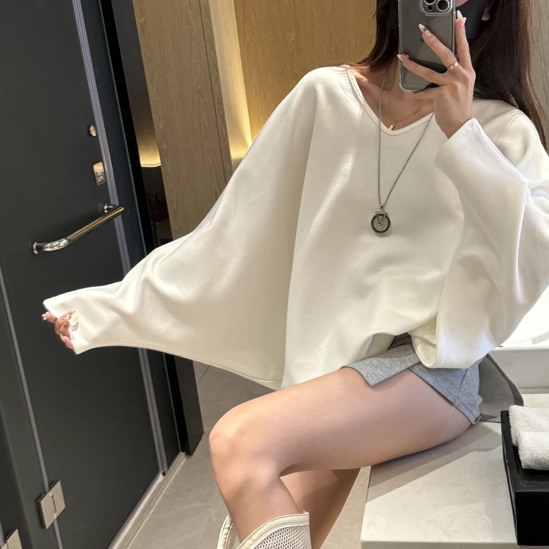 【蝙蝠袖卫衣】早秋慵懒风卫衣高能感宽松休闲百搭蝙蝠袖欧若拉卫衣