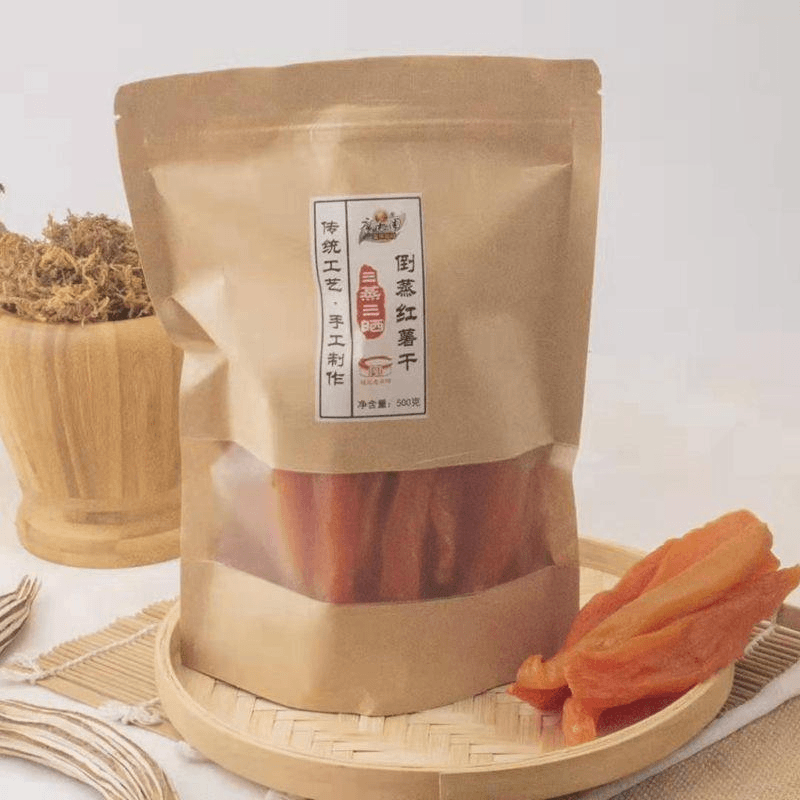 精选好吃山东农家三蒸三烘倒蒸薯干连城地瓜干农家软糯零食500克