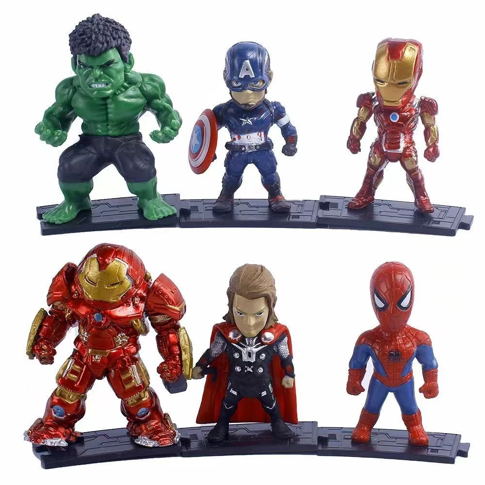 大头复仇者反浩克绿巨人美队钢铁侠手办模型漫威公仔收藏摆件
