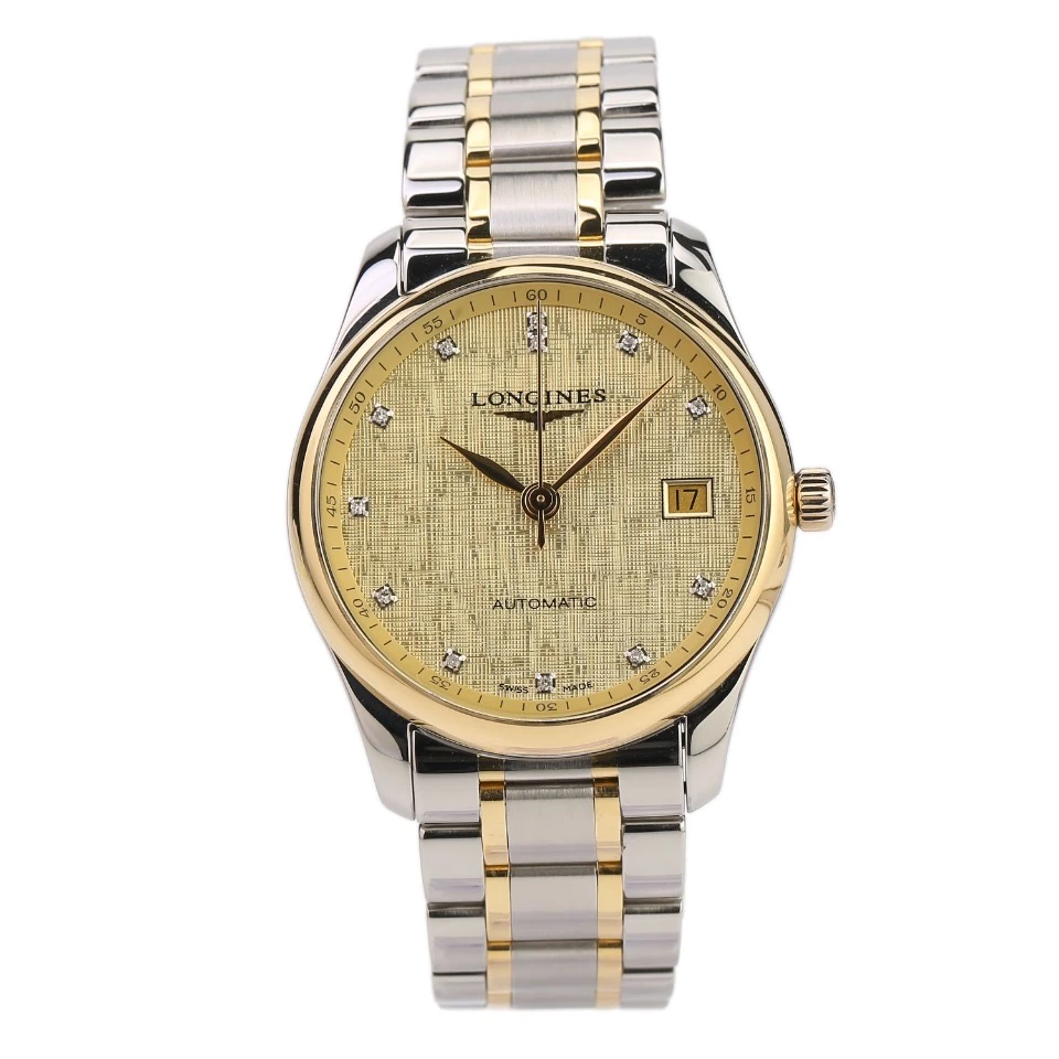 99新 Longines/浪琴 L2.518.5.38.7/名匠518间金原镶钻/36表径