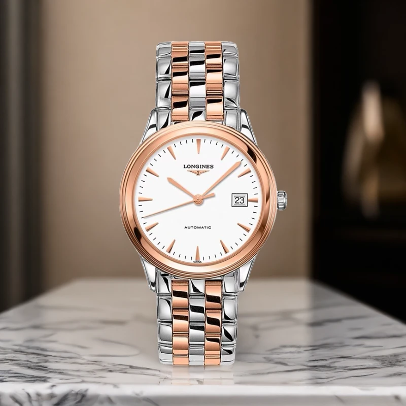 99新 Longines/浪琴 L4.984.3.92.7/军旗984超薄机械间金40表径
