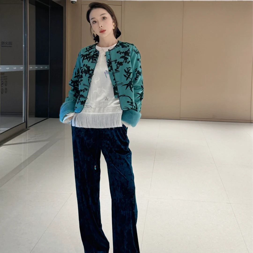 KK颜小新【琉璃月影】新中式国风刺绣时尚百搭舒适宽松秋冬外套