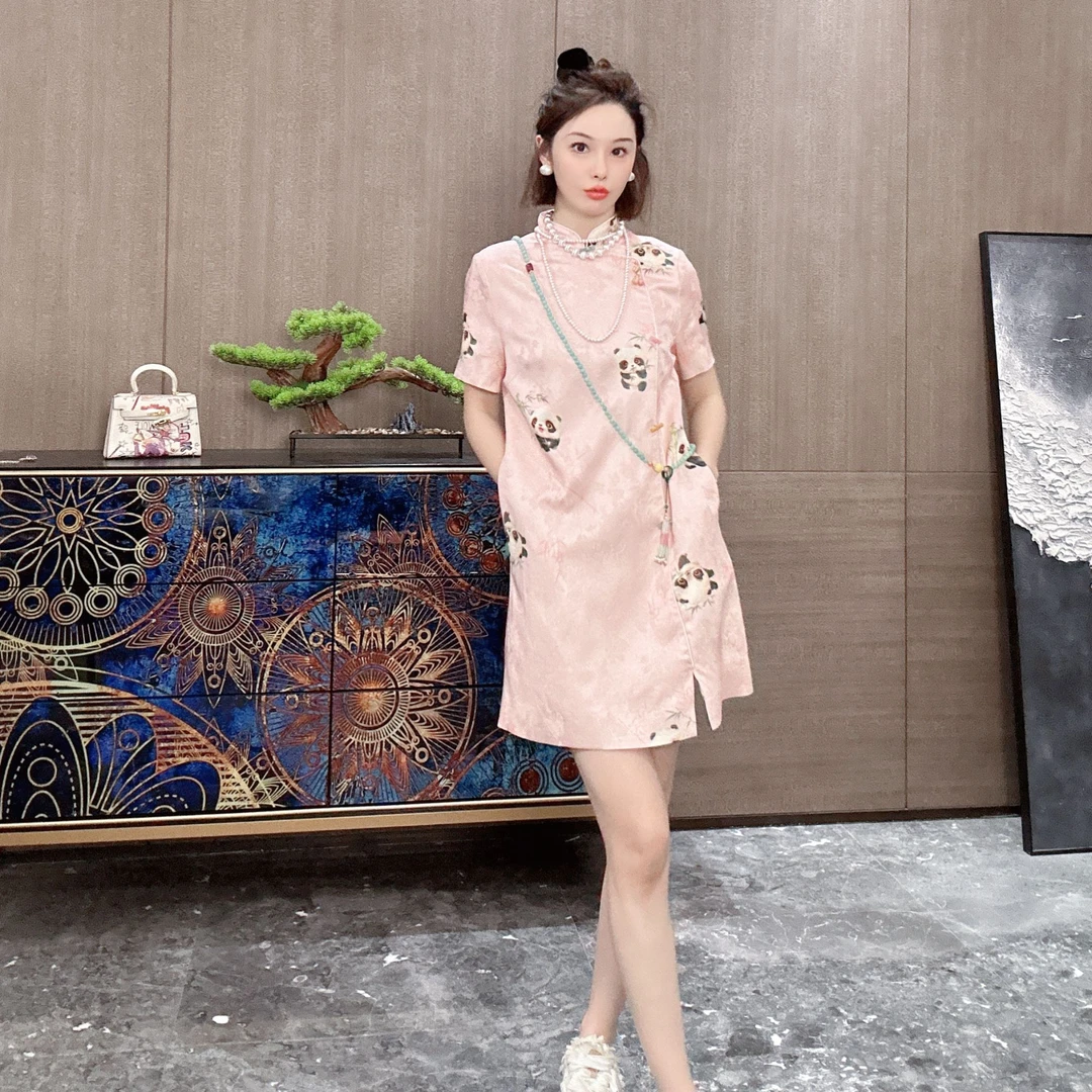 KK颜小新【旧巷听风】新中式国风气质时尚休闲日常百搭夏款连衣裙