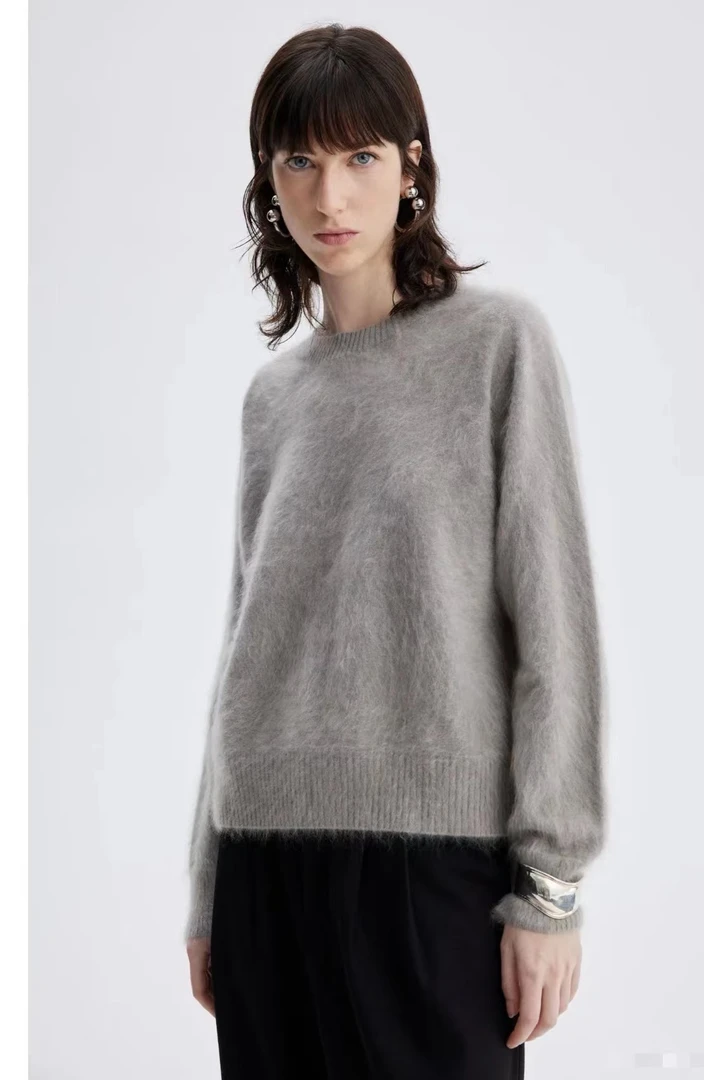 【小新羊绒】100%羊绒无缝一体拉绒工艺 纯山羊绒秋冬季针织套头衫