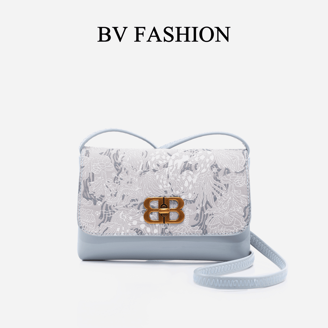 BV FASHION繁花似锦时尚休闲百搭女士潮流斜挎小包AE24012255雾蓝