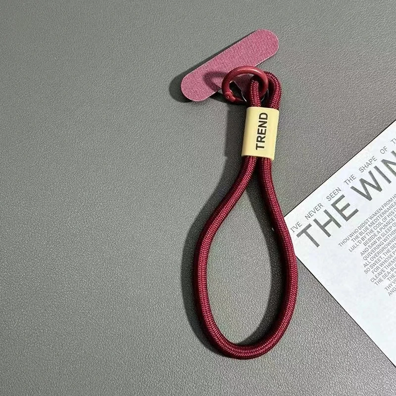 挂绳简约风ins短款手机手机链含夹片盖固纯色挂绳ccd相机短绳女款