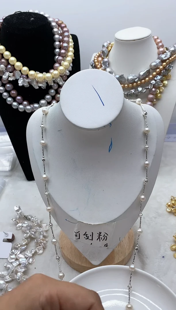 【闪购商品】淡水珍珠颈饰钛钢129