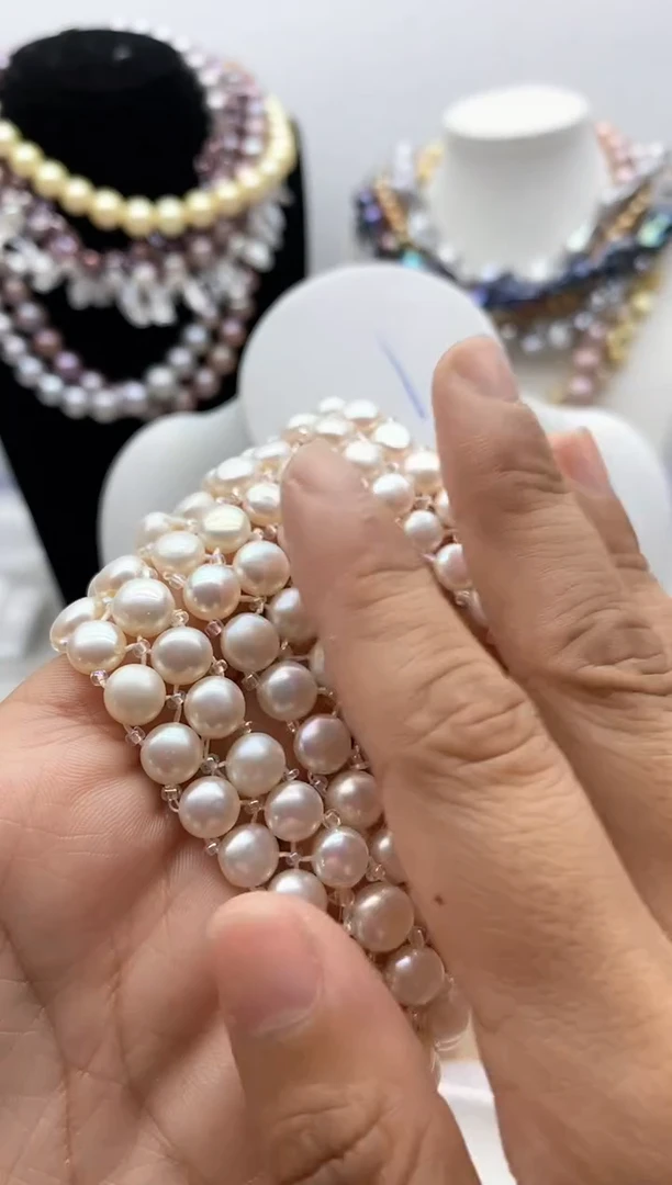 【闪购商品】淡水珍珠颈饰钛钢1