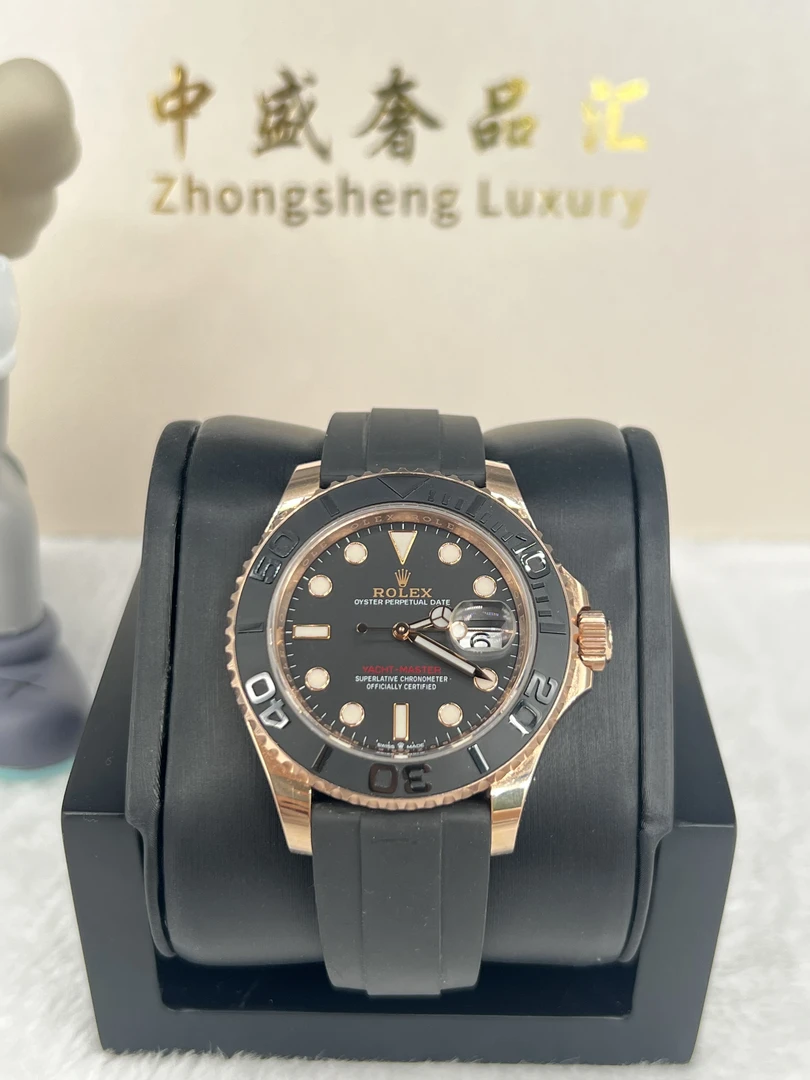 95新 Rolex/劳力士 126655玫瑰金游艇名仕型系列22年男士名表