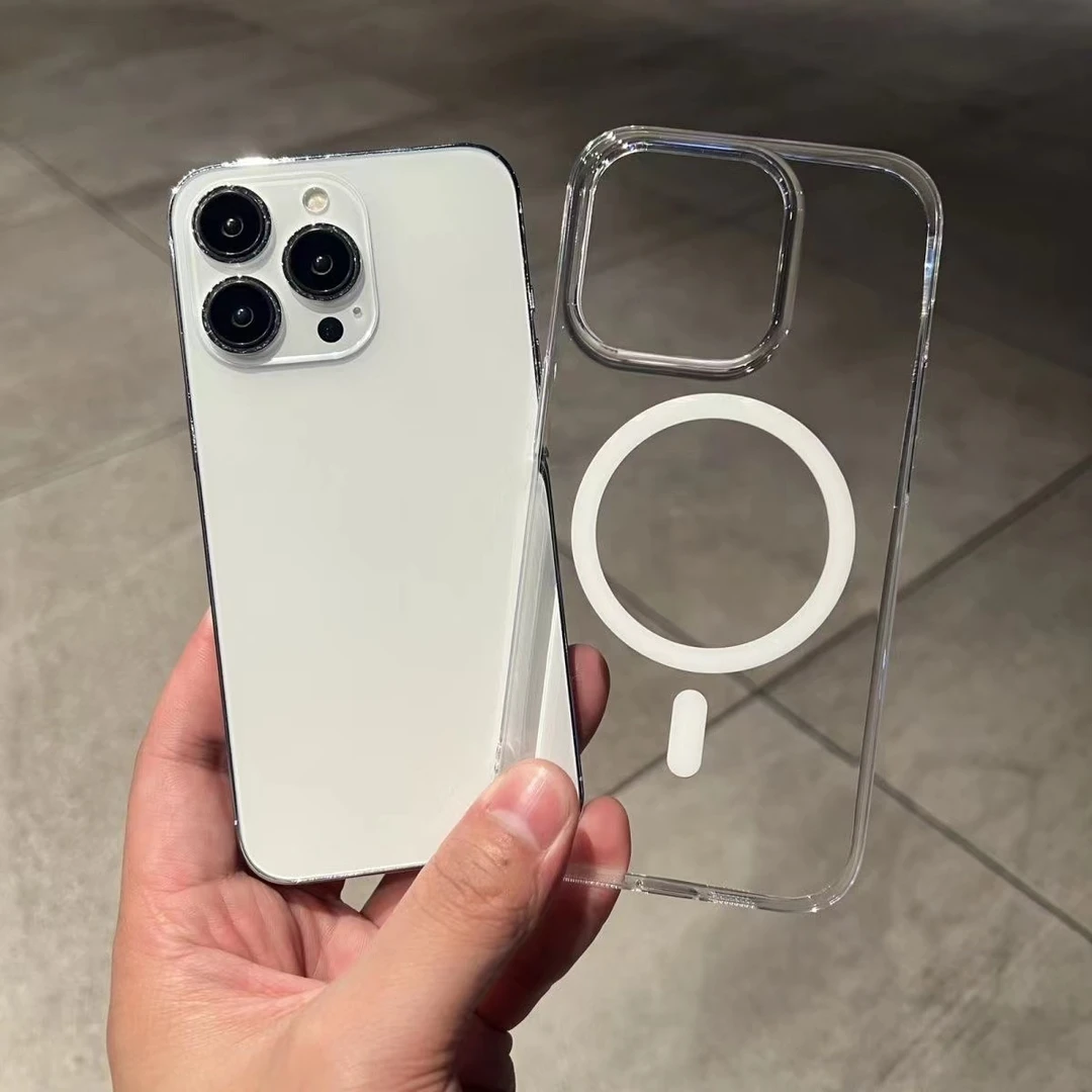 不发黄磁吸手机壳苹果14promax透明壳iPhone12/13机手机套12p超薄