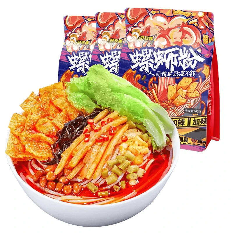 好欢螺螺蛳粉加辣版400g正宗广西柳州特产袋装加辣加臭速食网红