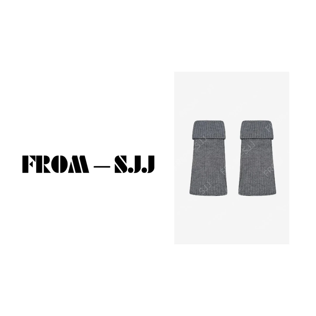 【聚暖袜套】时尚堆堆袜套秋冬羊毛保暖针织中筒腿套JJ-23422