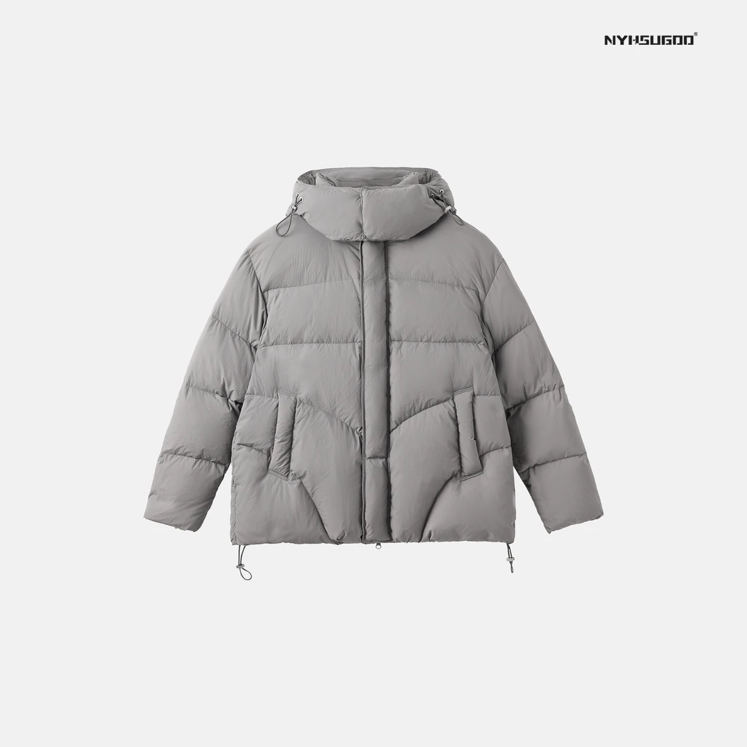 NYHSUGOO/南乙3178冬季男士90白鸭绒新款羽绒服情侣韩系连帽外套